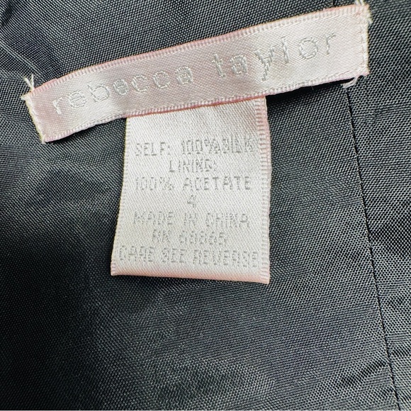 REBECCA TAYLOR Floral Black Strapless Dress SIZE 4 nwt - Picture 10 of 11